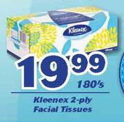 Kleenex 2 Ply Facial Tissues-180's
