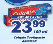 Colgate Toothpaste-2x100ml