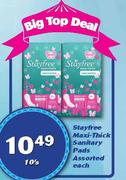 Stayfree Maxi Thick Sanitary Pads-10's Each