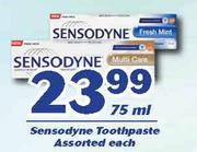 Sensodyne Toothpaste-75ml Each