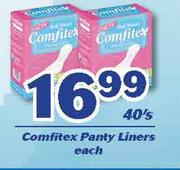 Comfitex Panty Liners-40's Each
