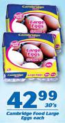 Cambridge Food Large Eggs-30's Tray Each