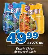 Esprit Cider Assorted-6x275 Each