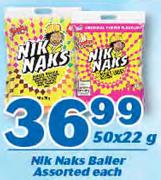 Nik Naks Baller Assorted-50x22g Each