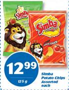 Simba Potato Chips Assorted-125g Each
