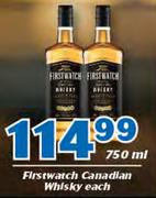 Firstwatch Canadian Whisky-750ml Each