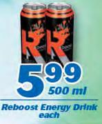 Reboost Energy Drink-500ml Each
