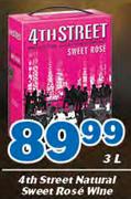 4th Street Natural Sweet Rose Wine-3Ltr