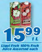 Liqui Fruit 100% Fruit Juice Assorted-1Ltr Each