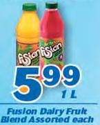 Fusion Dairy Fruit Blend Assorted-1Ltr Each