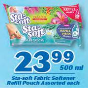 Sta-Soft Fabric Softener Refill Pouch Assorted-500ml Each