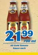 All Gold Tomato Sauce-700ml Each