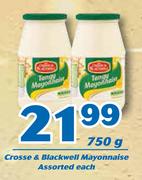 Crosse & Blackwell Mayonnaise Assorted-750g Each