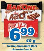 Nestle Chocolate Bars Assorted-40g Each