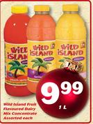 Wild Island Fruit Flavoured Dairy Mix Concentrate Assorted-1Ltr Each