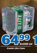 Castle Lite Cans-6 x 500ml