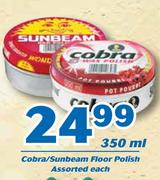 Cobra/Sunbeam Floor Polish Assorted-350ml Each