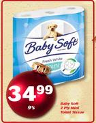 Baby Soft 2 Ply Mini Toilet Tissue-9's