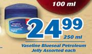 Vaseline Blueseal Petroleum Jelly Assorted-250ml Each