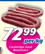 Cambridge Food Boerewors-Per Kg
