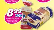 Albany Superior Brown/White Bread Each-700g