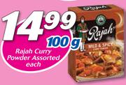 Rajah Curry Powder Assorted-100g Each