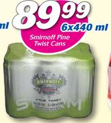 Smirnoff Pine Twist Cans-6 x 440ml