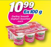 Darling Smooth Yoghurt Assorted 6 x 100g-Each