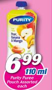 Purity Puree Pouch Assorted 110ml-Each