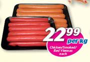Chicken/Smoked/Red Viennas-Per Kg