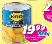 Koo Peach Slices in Syrup-825gm