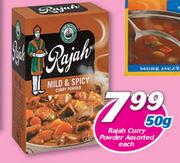 Rajah Curry Powder Assorted-50gm