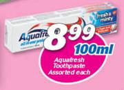 Aquafresh Toothpaste Assorted-100ml