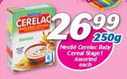 Nestle Cerelac Baby Cereal Stage 1 Assorted-250gm