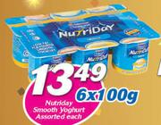 Nutriday Smooth Yoghurt Assorted-6x100g