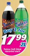 Twizza Soft Drink Assorted-2x2Ltr