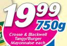 Crosse & Blackwell Tangy/Burger Mayonnaise-750g