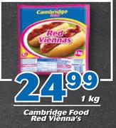 Cambridge Food Red Vienna's-1kg
