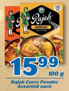 Rajah Curry Powder-100g Each