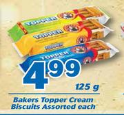 Bakers Topper Cream Biscuits-125g Each