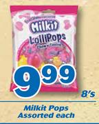 Milkit Pops-8's Each