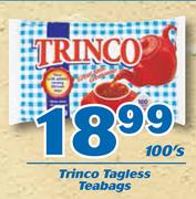 Trinco Tagless Teabags-100's