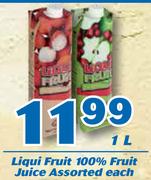 Liqui Fruit 100% Fruit Juice-1Ltr Each