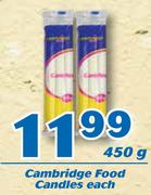 Cambridge Food Candles-450g Each