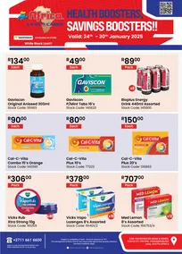 Africa Cash & Carry : Health Boosters, Savings Boosters (24 January - 30 January 2025)