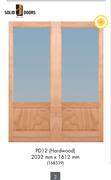Solid Doors PD12(HardWood; Pair) 2032mm x 1210mm