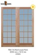 Solid Doors PD4 16(HardWood; Pair) 2032mm x 1612mm