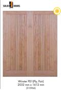 Solid Doors Winster PD1 (Ply, Pair) 2032mm x 1612mm