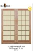 Solid Doors 18 Light(Hardwood; Pair) 1610mm x 813mm