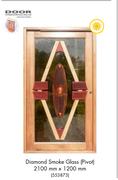 Door Diamond Smoke Glass (pivot) 2100mm x 1200mm